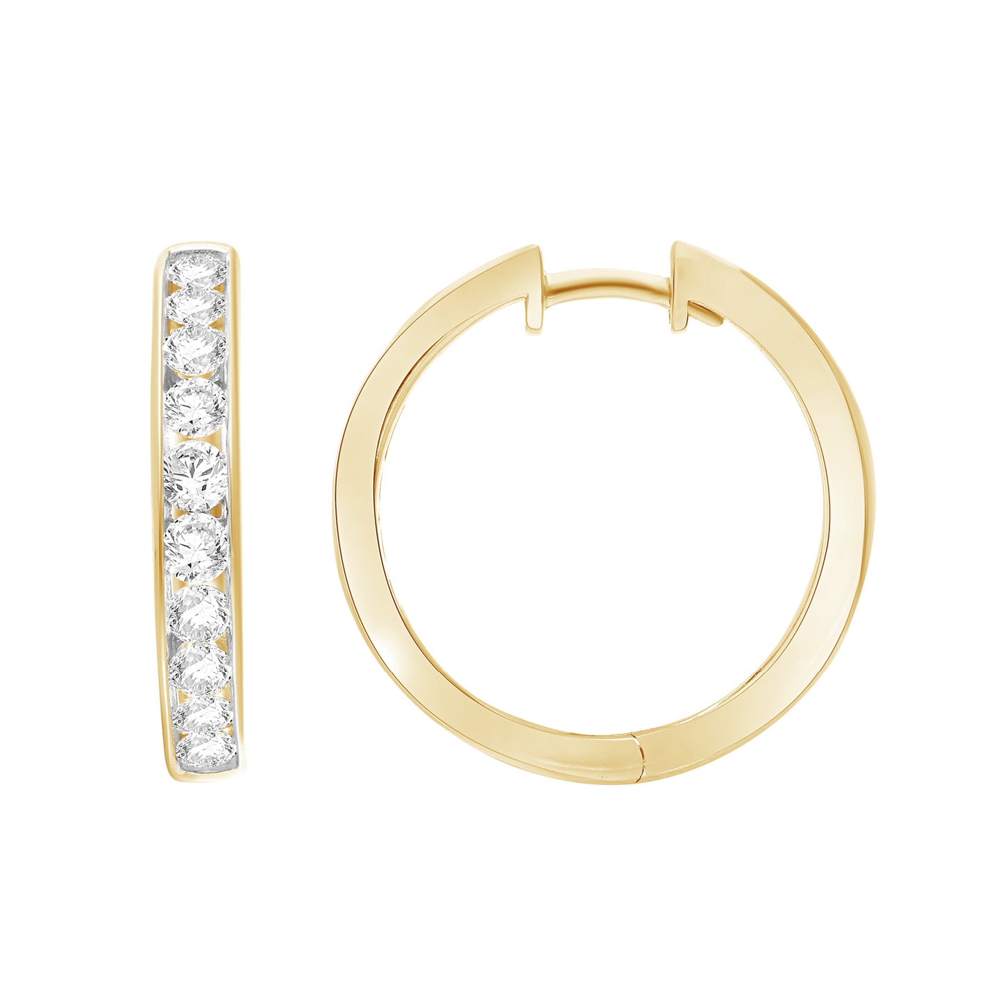 1.50ct Lab Grown Diamond Huggie Earrings in 9K Yellow Gold