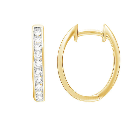 0.50ct Lab Grown Diamond Earrings in 9K Yellow Gold