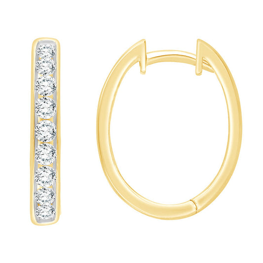 1.00ct Lab Grown Diamond Earrings in 9K Yellow Gold