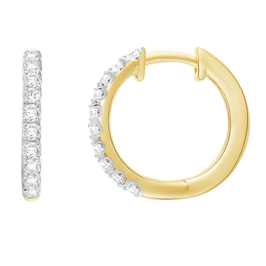 0.50ct Lab Grown Diamond Earrings in 9K Yellow Gold