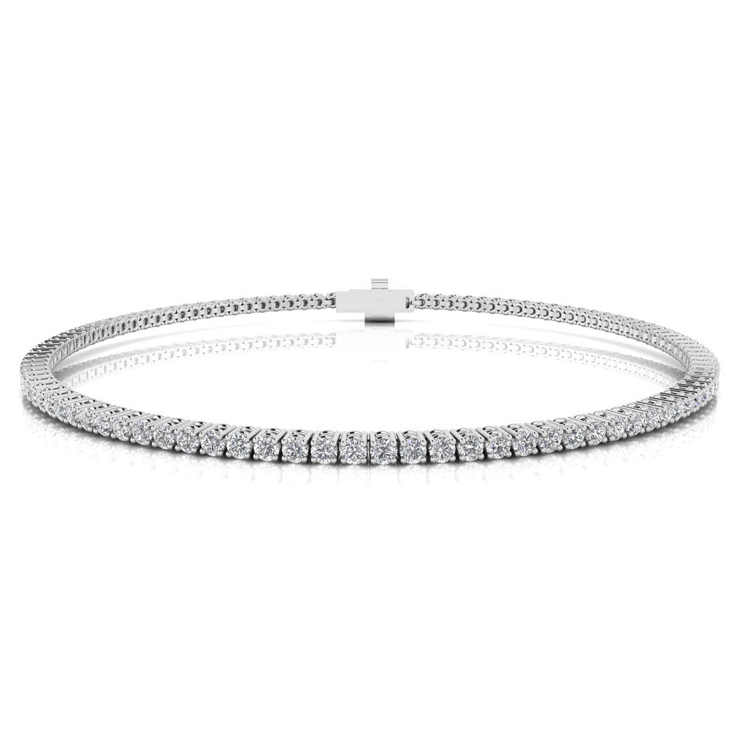 1.00ct Lab Grown Diamond Tennis Bracelet in 9K White Gold