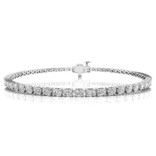 3.00ct Lab Grown Diamond Bracelet in 9K White Gold