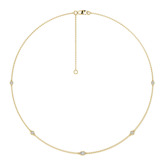0.33ct Lab Grown Diamond Necklace in 9K Yellow Gold