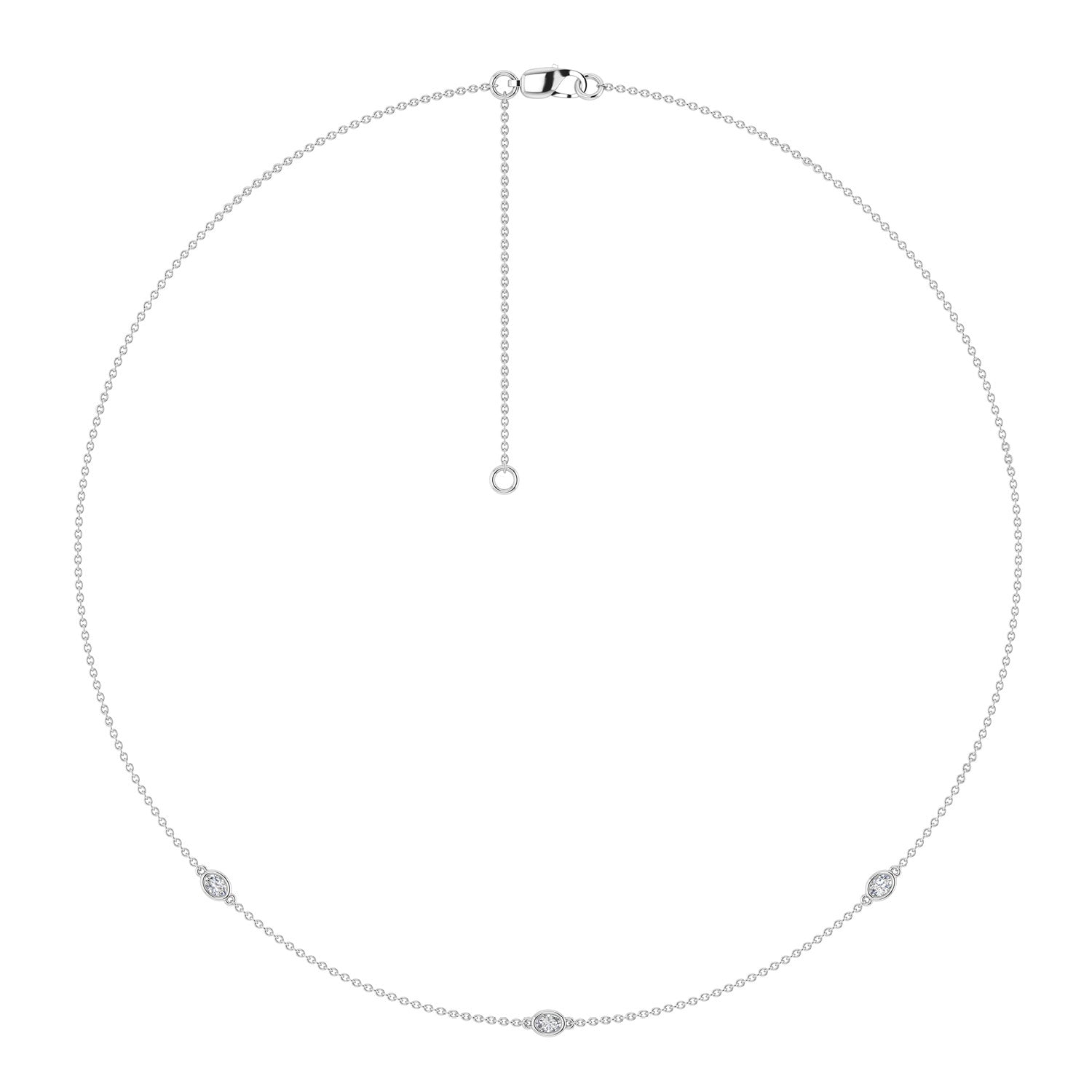 0.25ct Lab Grown Diamond Necklace in 9K White Gold