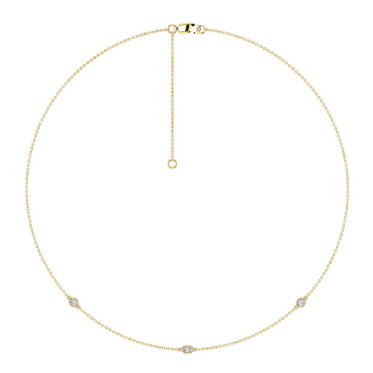 0.25ct Lab Grown Diamond Necklace in 9K Yellow Gold