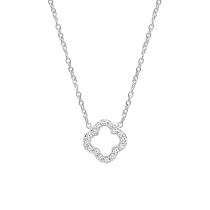 0.09ct Lab Grown Diamond Necklace in 9K White Gold