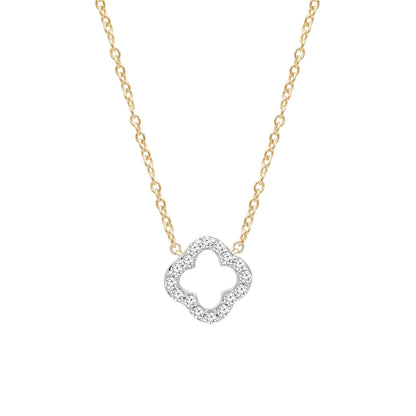 0.09ct Lab Grown Diamond Necklace in 9K Yellow Gold