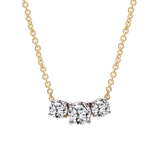 0.49ct Lab Grown Diamond Necklace in 9K Yellow Gold