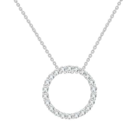0.50ct Lab Grown Diamond Necklace in 9K White Gold