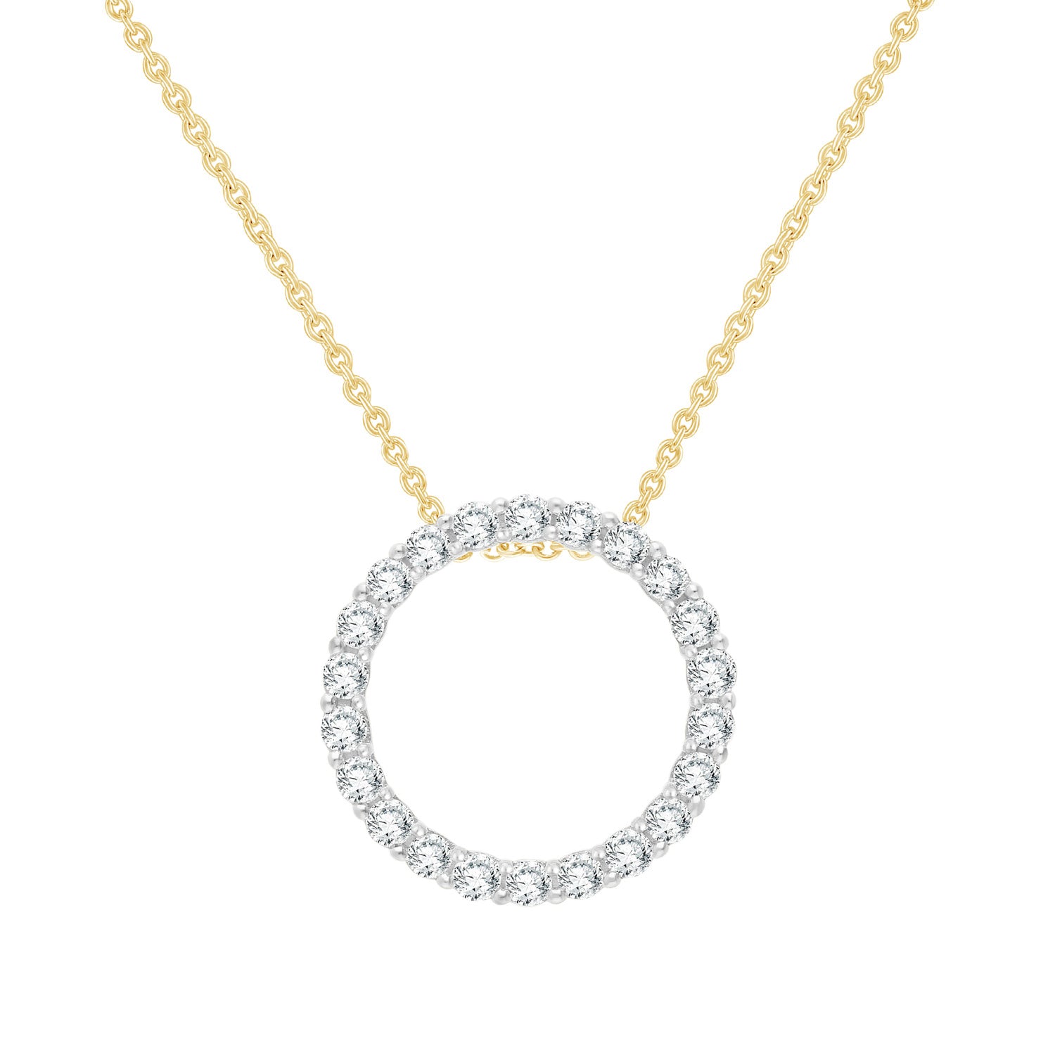 0.50ct Lab Grown Diamond Necklace in 9K Yellow Gold