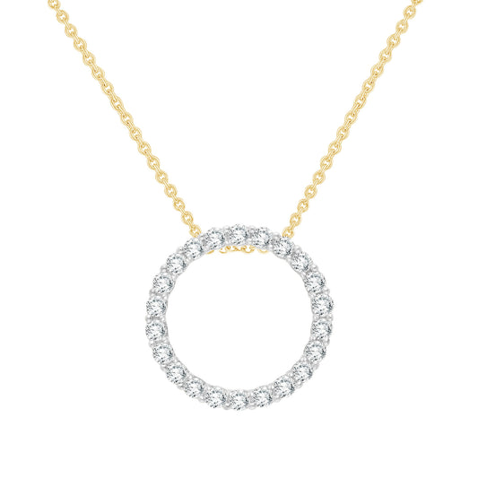 0.50ct Lab Grown Diamond Necklace in 9K Yellow Gold