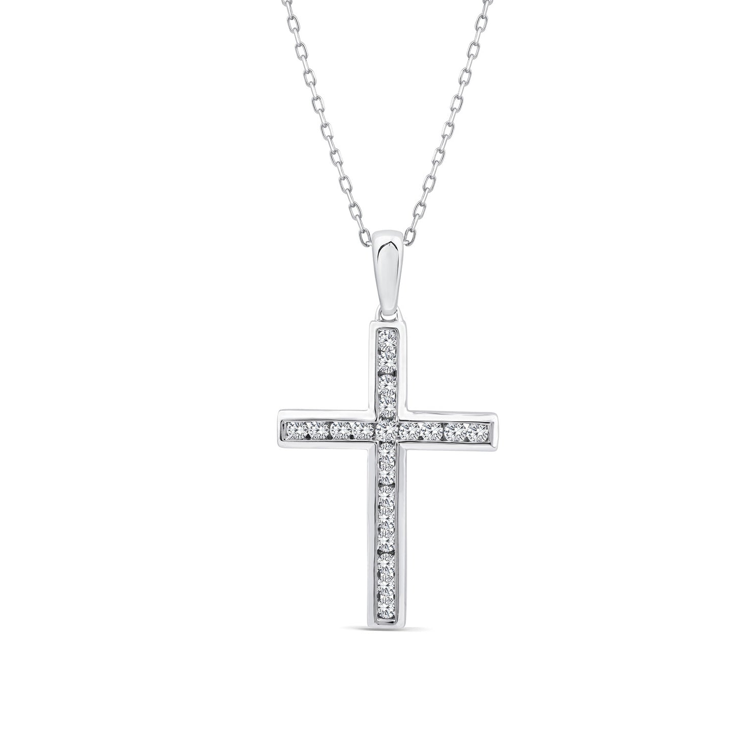 0.50ct Lab Grown Diamond Necklace in 9K White Gold