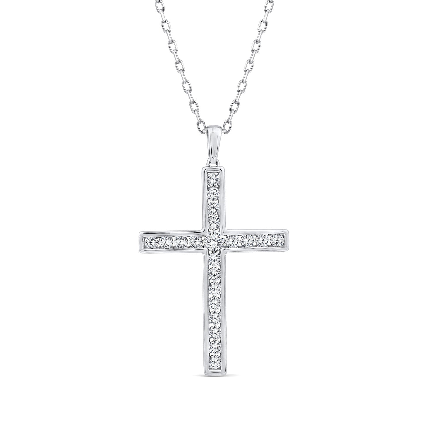 1.00ct Lab Grown Diamond Necklace in 9K White Gold