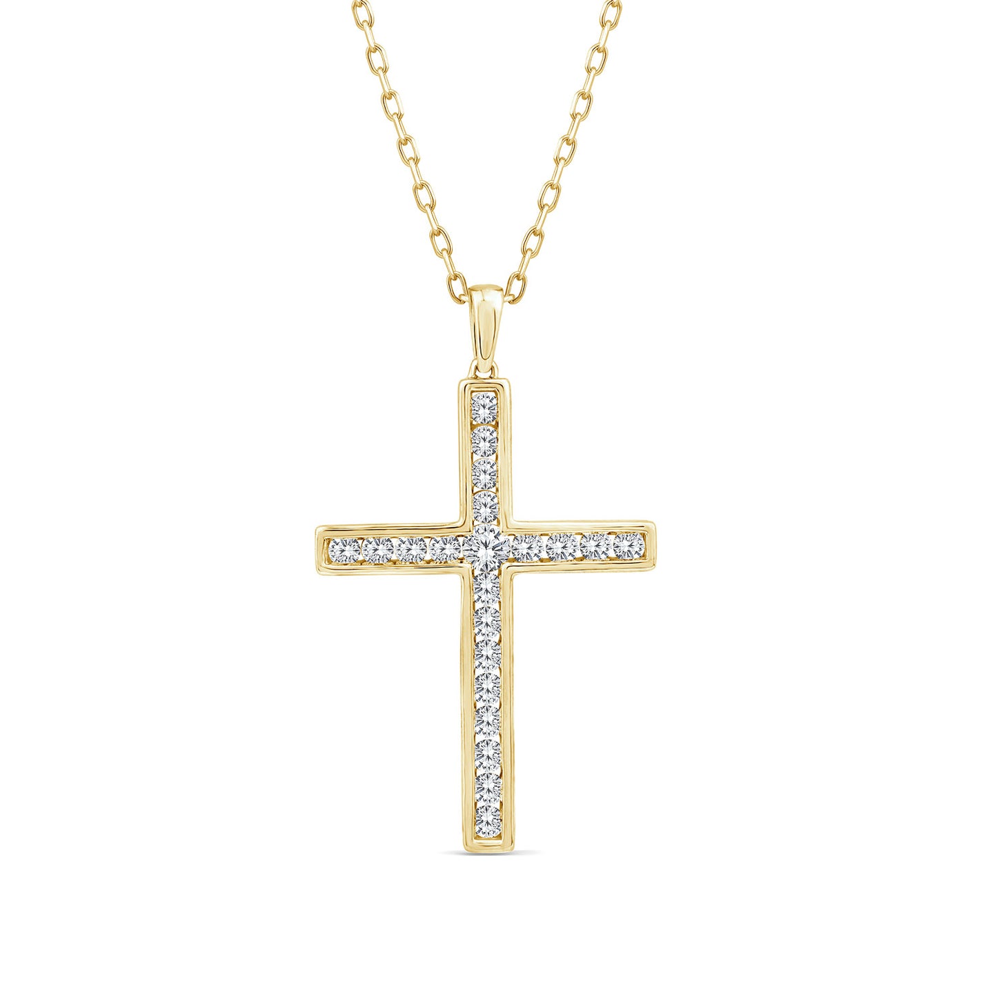1.00ct Lab Grown Diamond Necklace in 9K Yellow Gold