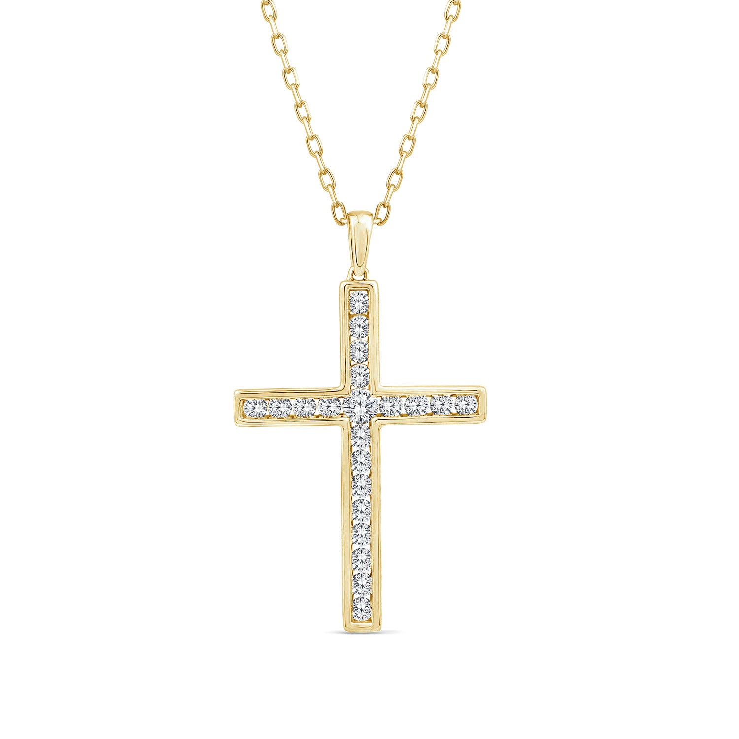 1.00ct Lab Grown Diamond Necklace in 9K Yellow Gold