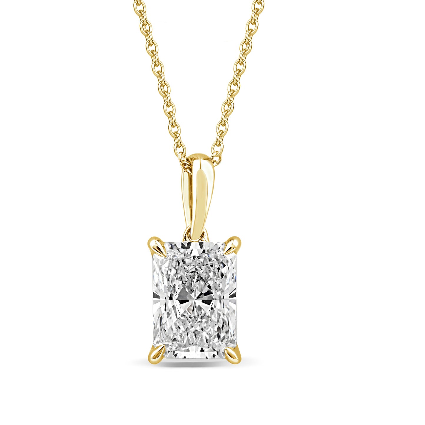 2.00ct Lab Grown Diamond Necklace in 9K Yellow Gold