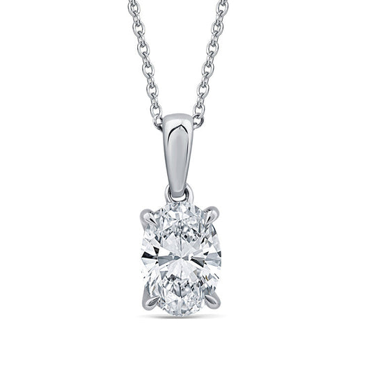 1.00ct Lab Grown Diamond Necklace in 9K White Gold