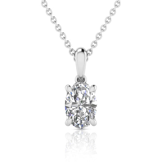 0.50ct Lab Grown Diamond Necklace in 9K White Gold