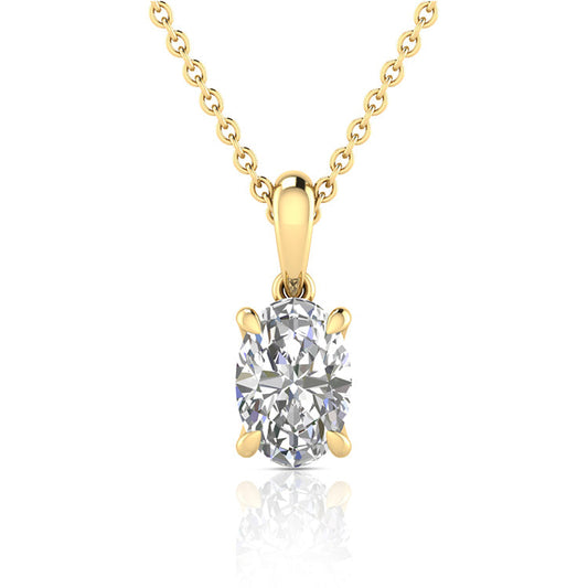 0.50ct Lab Grown Diamond Necklace in 9K Yellow Gold