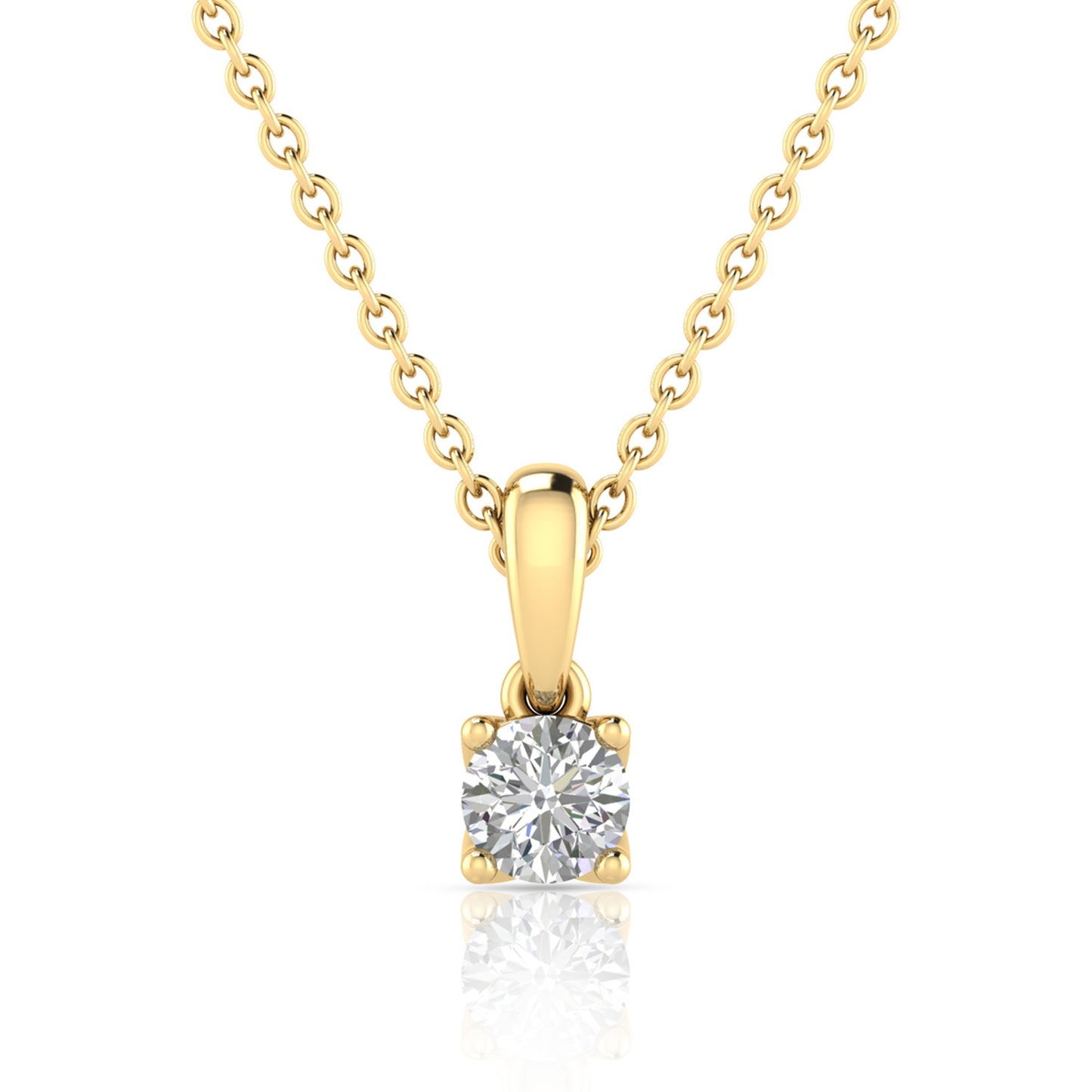 2.00ct Lab Grown Diamond Necklace in 9K Yellow Gold