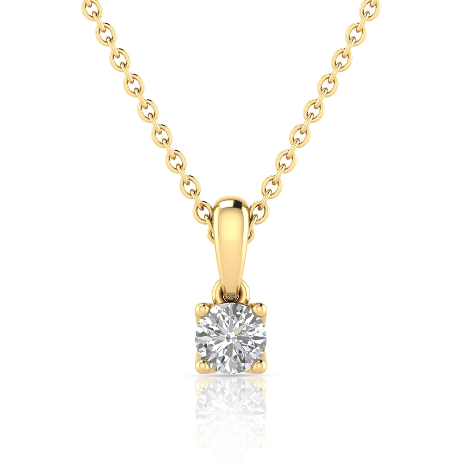 2.00ct Lab Grown Diamond Necklace in 9K Yellow Gold
