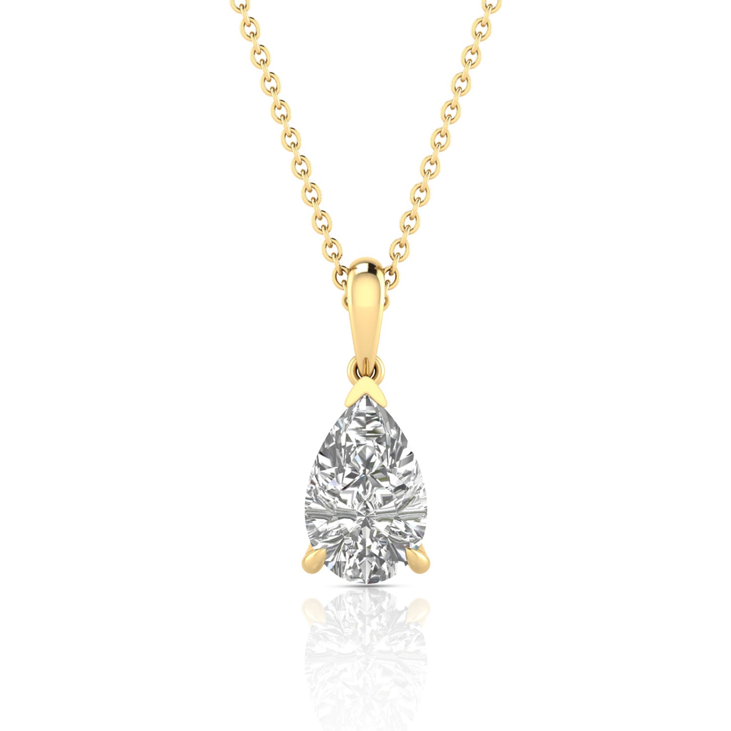 2.00ct Lab Grown Diamond Necklace in 9K Yellow Gold