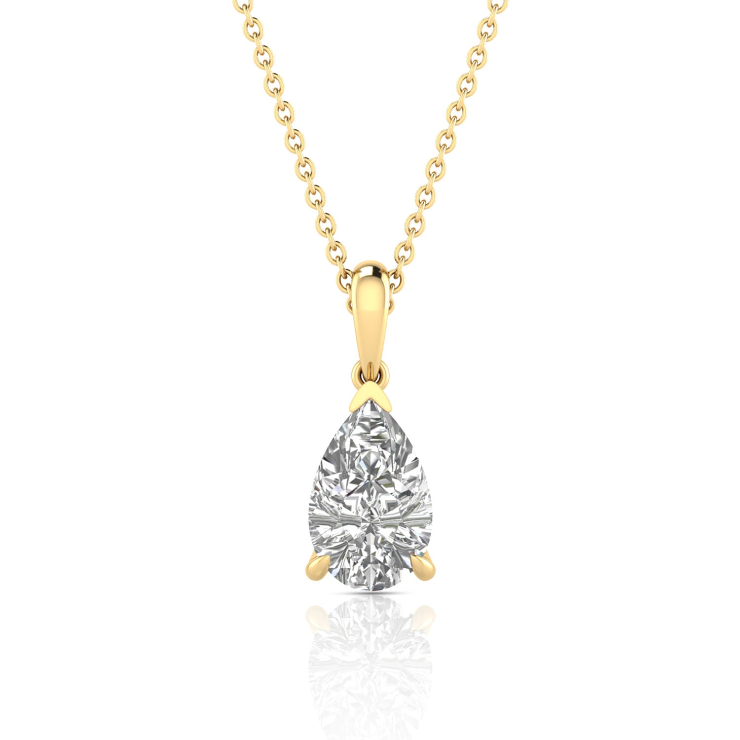 2.00ct Lab Grown Diamond Necklace in 9K Yellow Gold