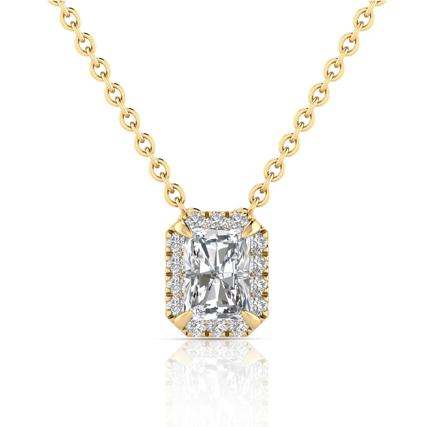 0.55ct Lab Grown Diamond Necklace in 9K Yellow Gold