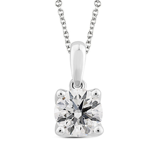 1.00ct Lab Grown Diamond Necklace in 9K White Gold