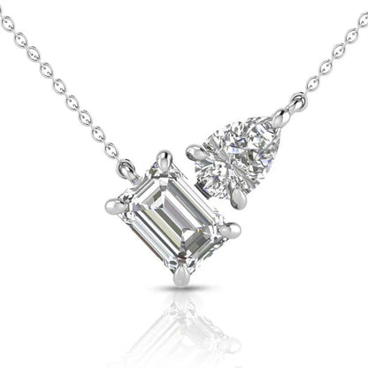 2.2ct Lab Grown Diamond Necklace in 18K Yellow Gold