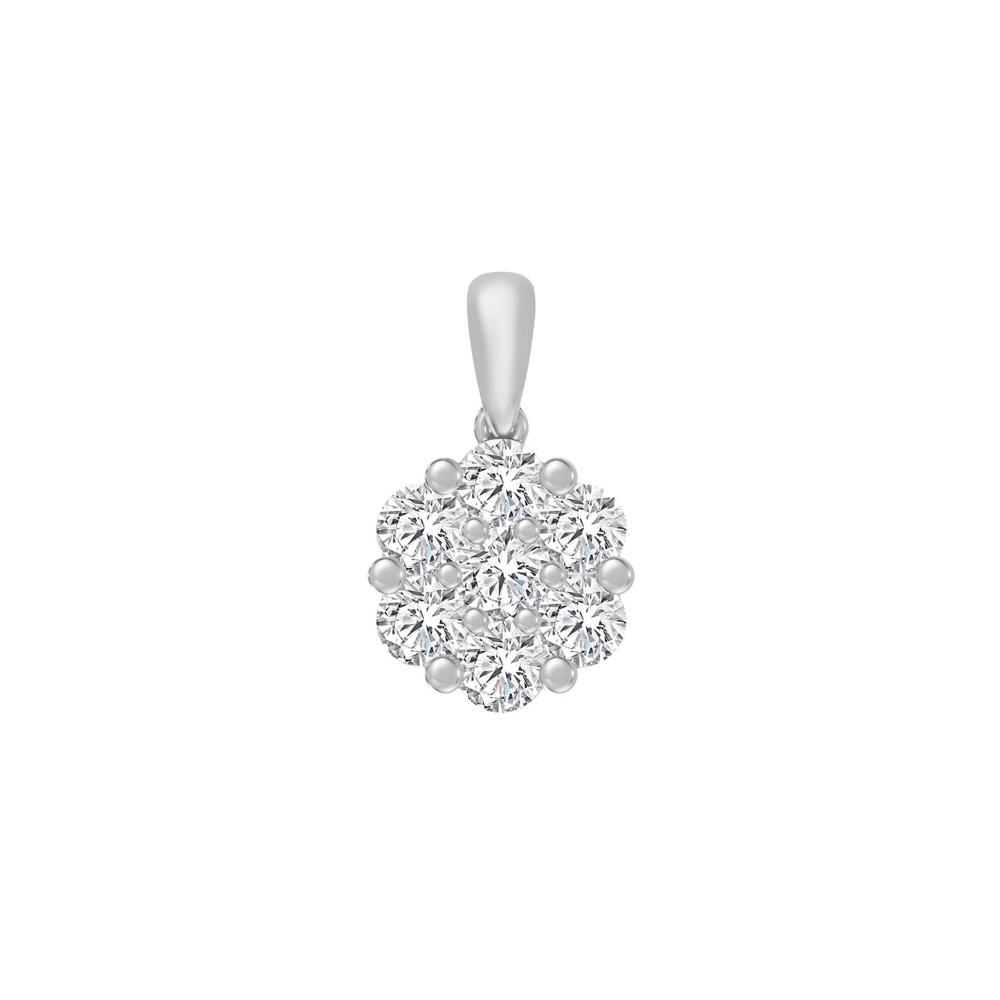 0.75ct Lab Grown Diamond Pendant in 9K White Gold