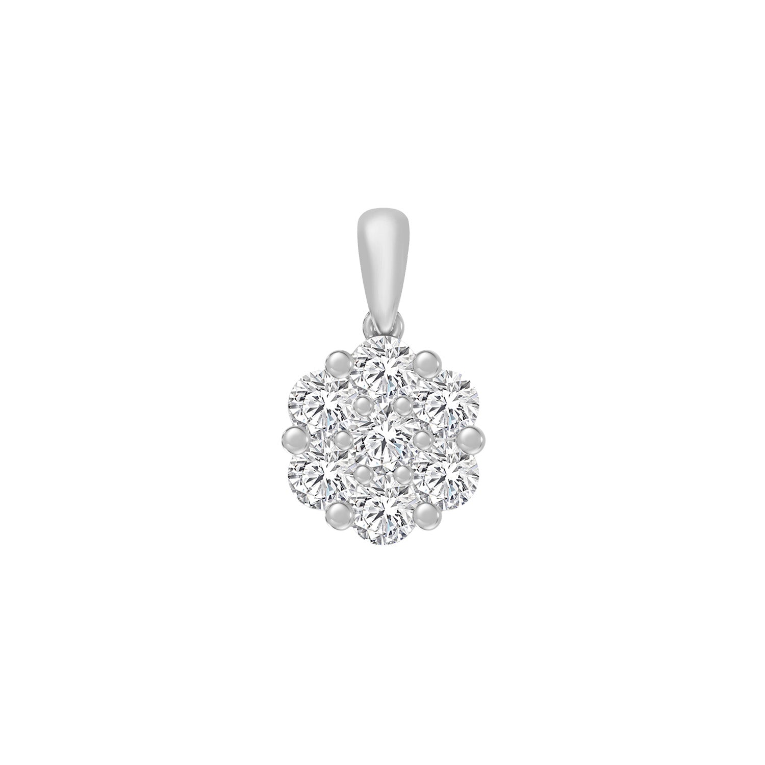 0.75ct Lab Grown Diamond Pendant in 9K White Gold