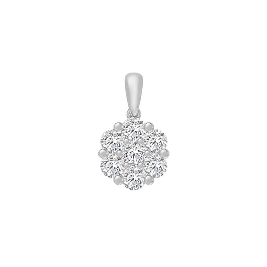 0.75ct Lab Grown Diamond Pendant in 9K White Gold