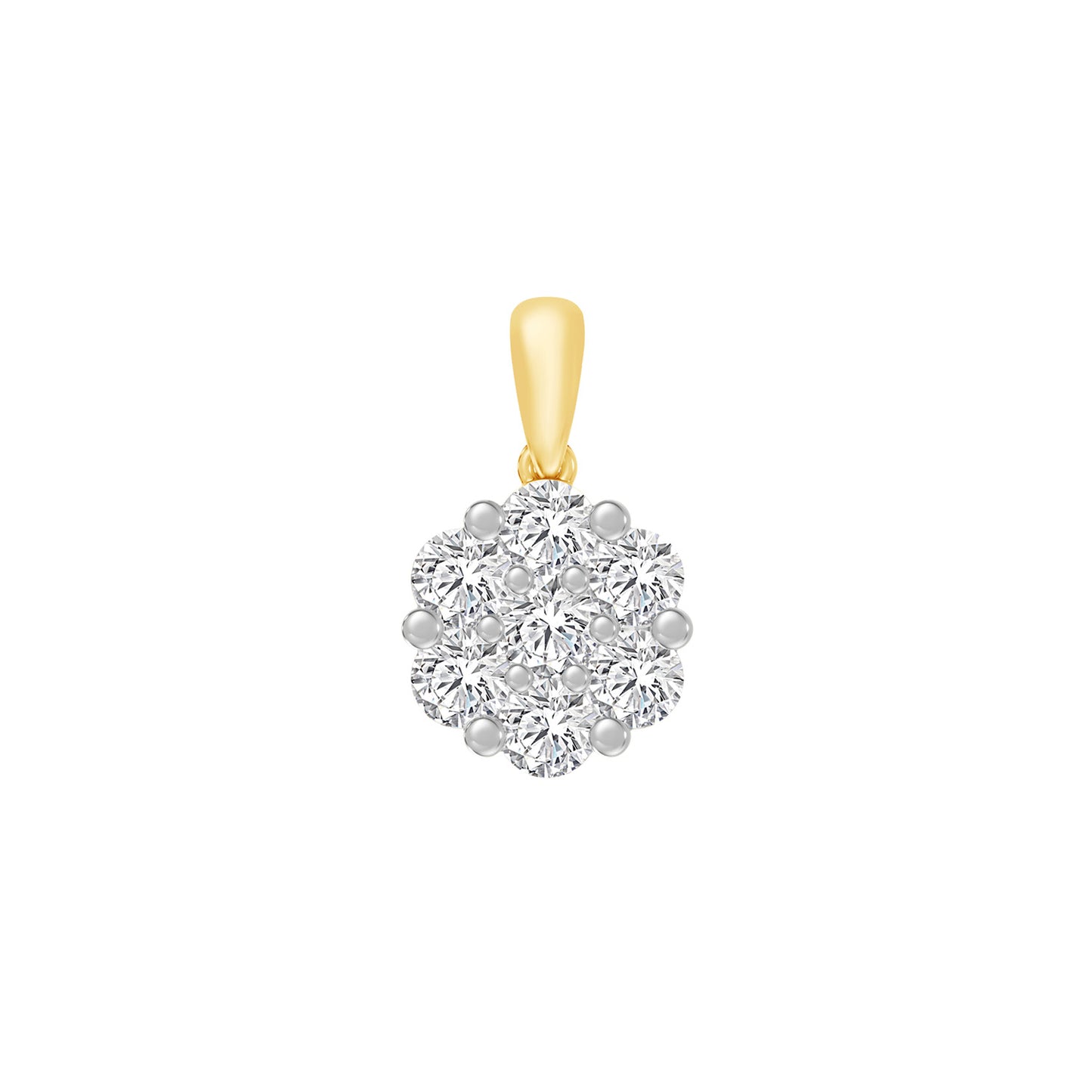 0.75ct Lab Grown Diamond Pendant in 9K Yellow Gold