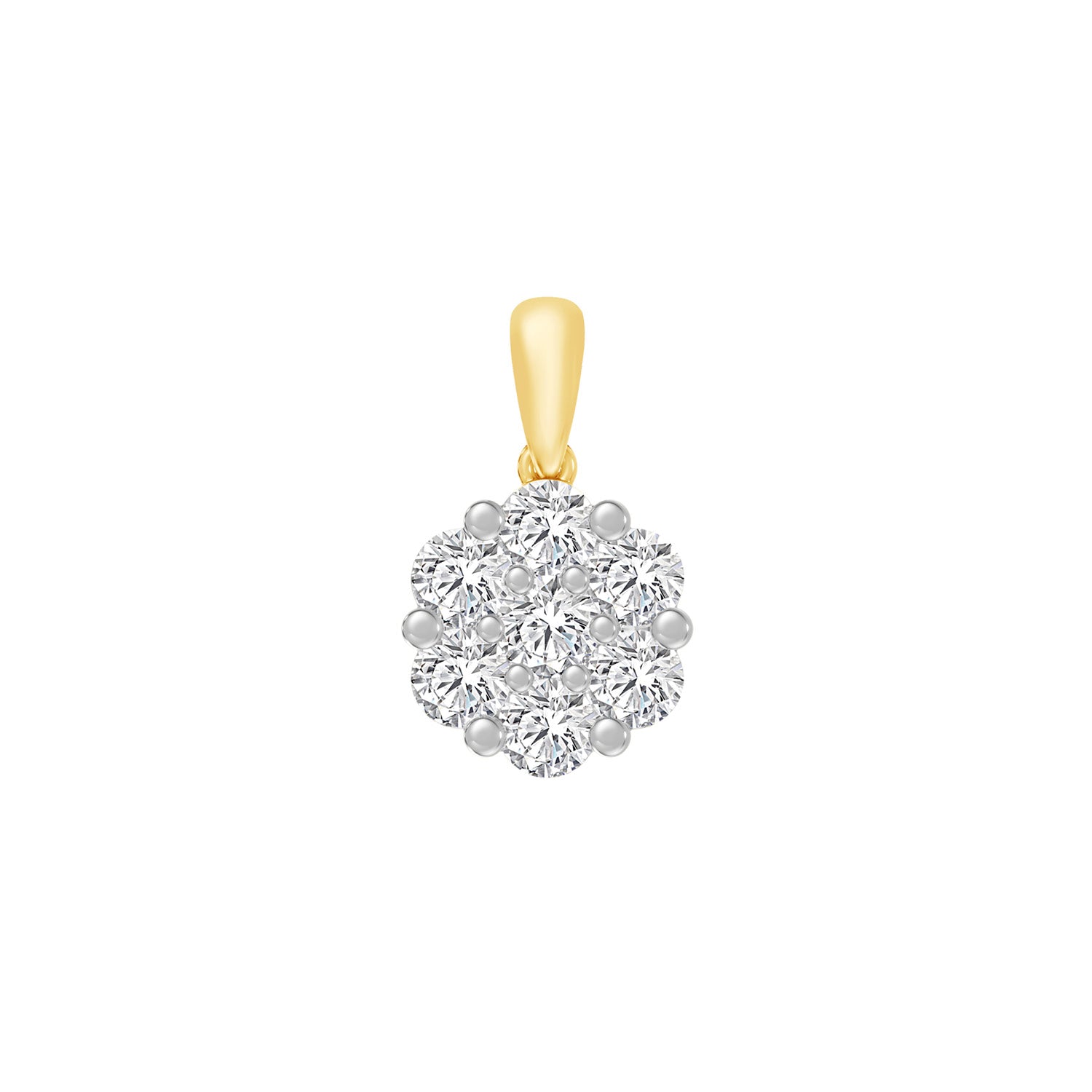 0.75ct Lab Grown Diamond Pendant in 9K Yellow Gold