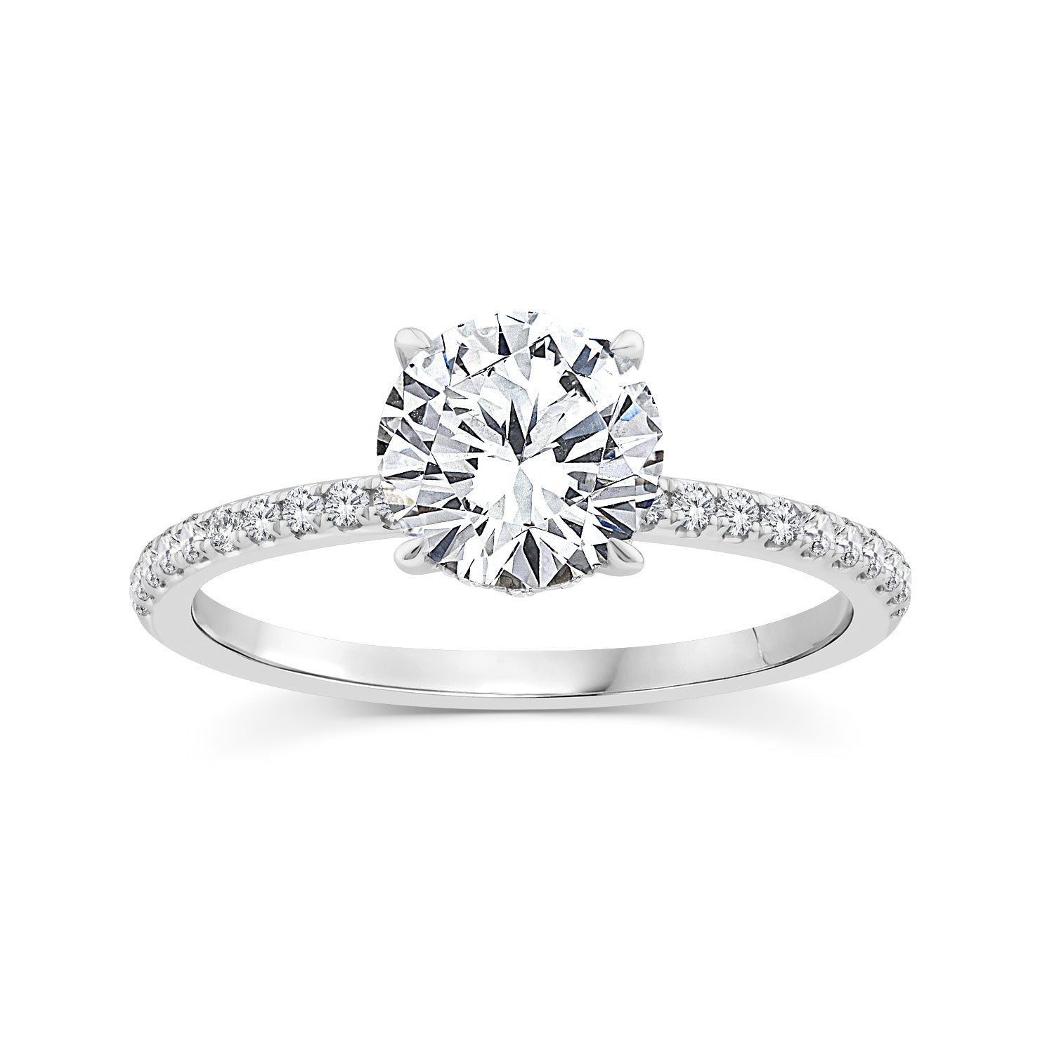 1.75ct Lab Grown Diamond Ring in 9K White Gold
