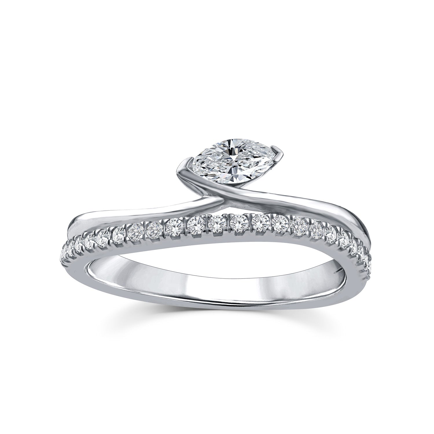0.33ct Lab Grown Diamond Ring in 9K White Gold