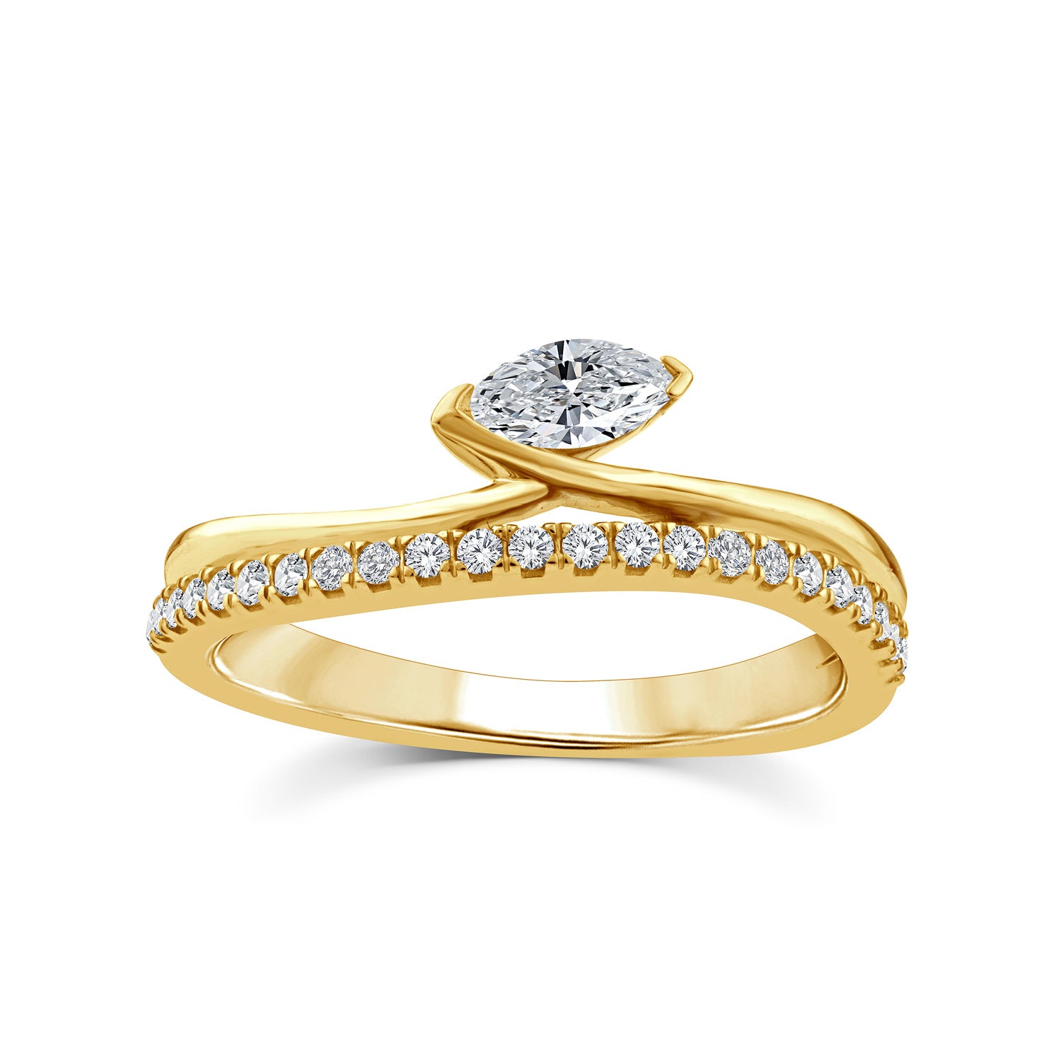 0.33ct Lab Grown Diamond Ring in 9K Yellow Gold