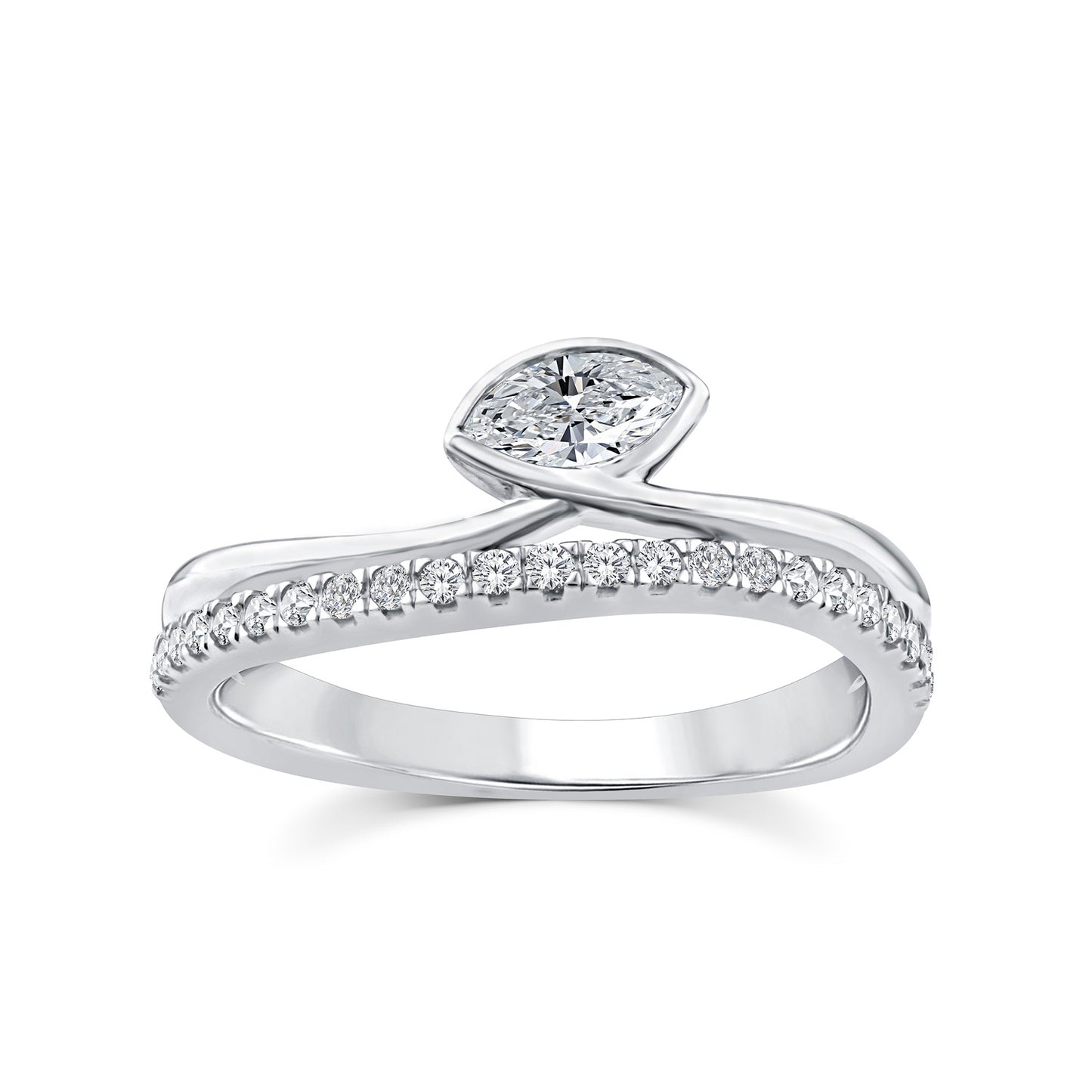 0.33ct Lab Grown Diamond Ring in 9K White Gold