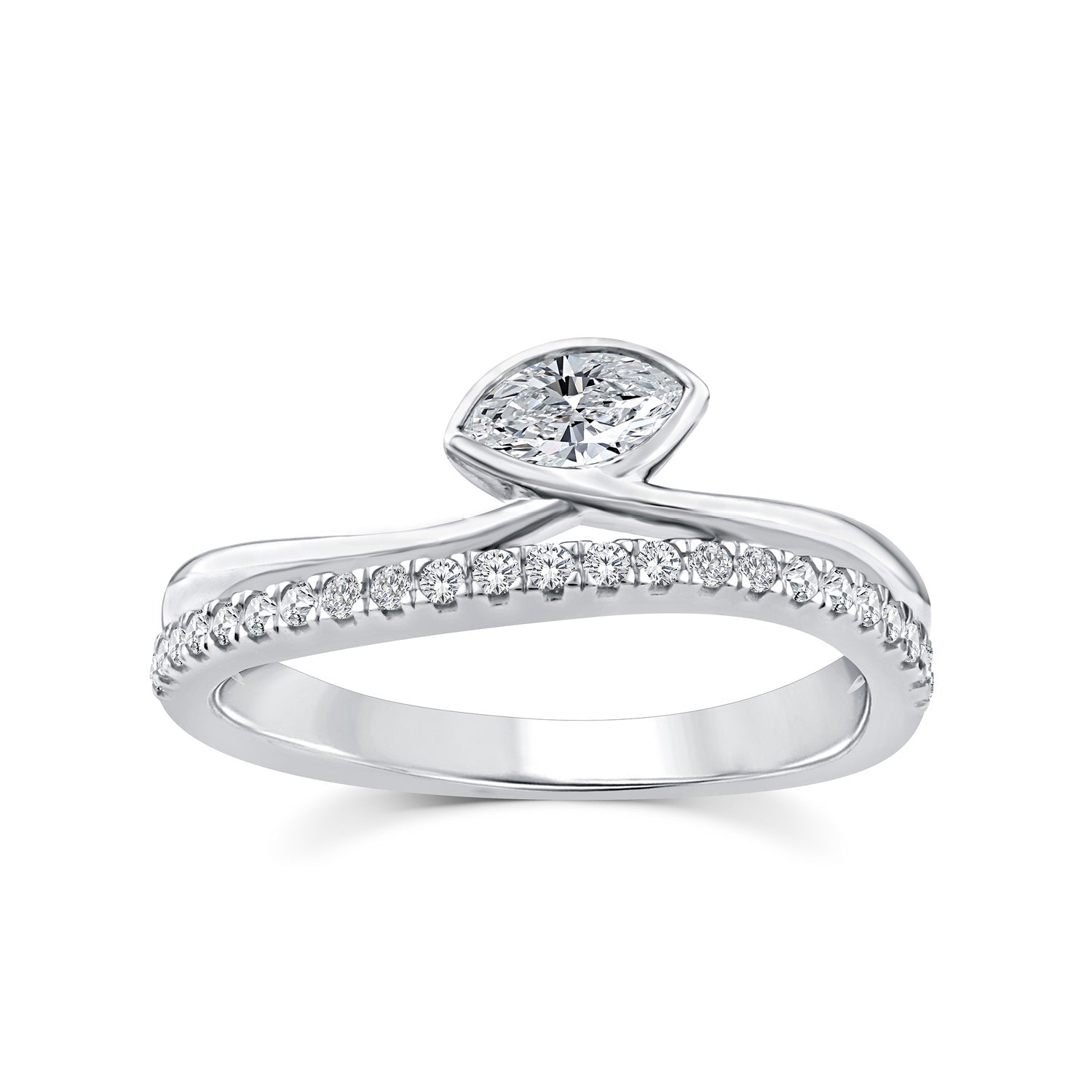 0.33ct Lab Grown Diamond Ring in 9K White Gold