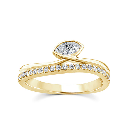 0.33ct Lab Grown Diamond Ring in 9K Yellow Gold