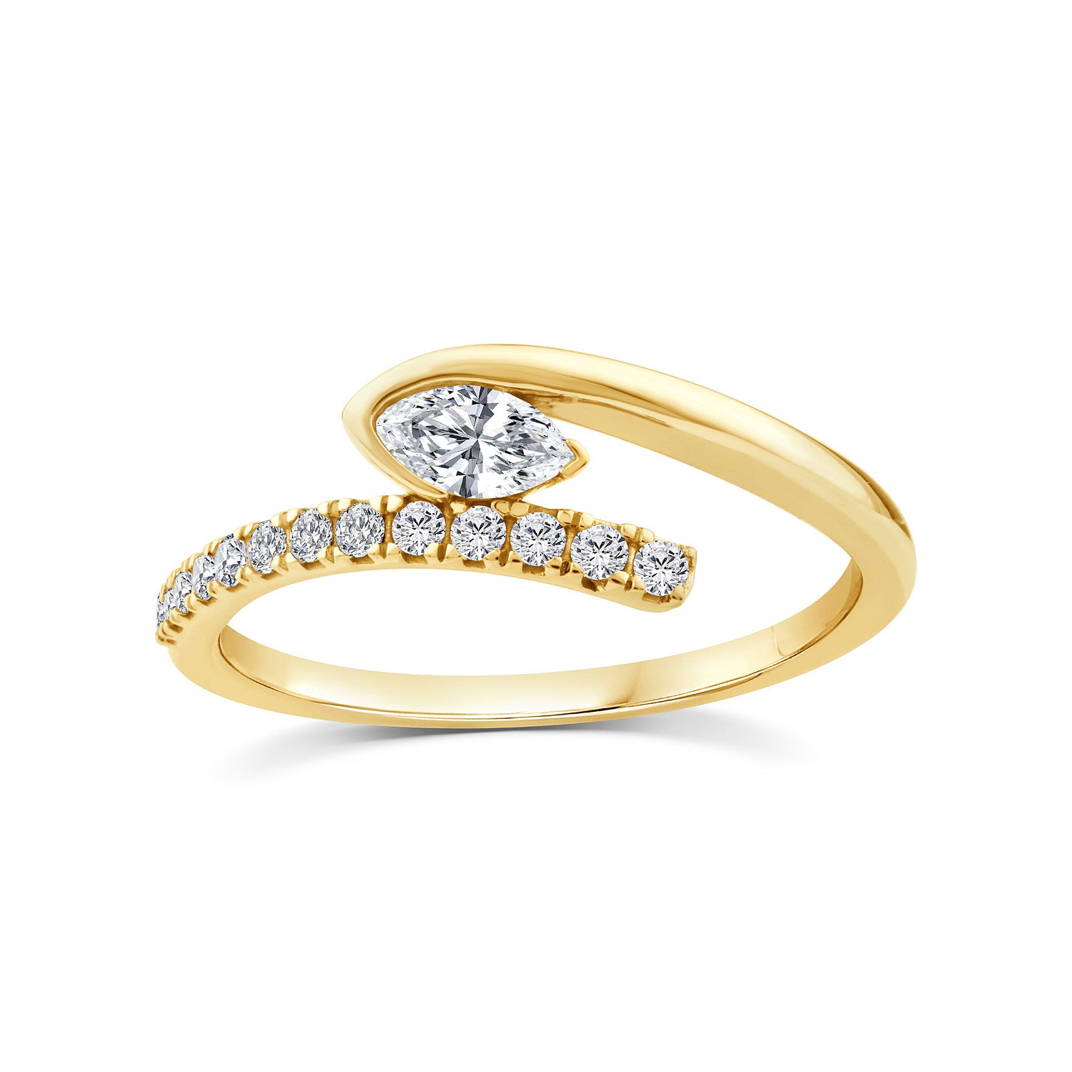 0.33ct Lab Grown Diamond Ring in 9K Yellow Gold