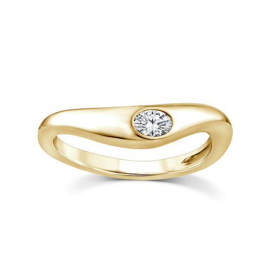 0.15ct Lab Grown Diamond Ring in 9K Yellow Gold