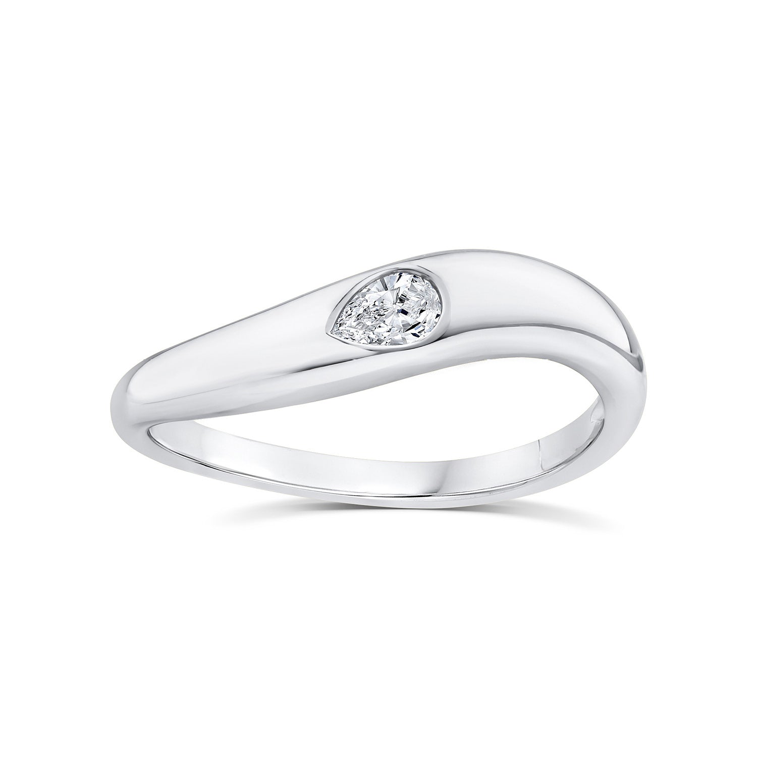 0.12ct Lab Grown Diamond Ring in 9K White Gold