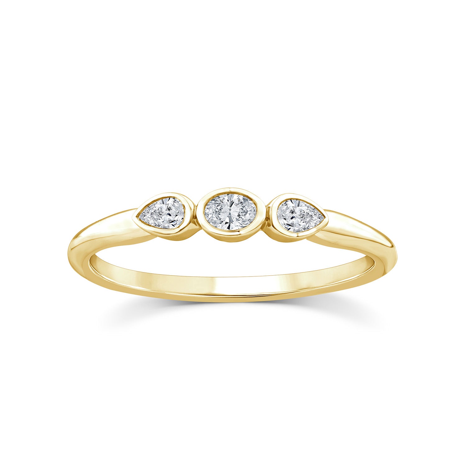 0.12ct Lab Grown Diamond Ring in 9K Yellow Gold