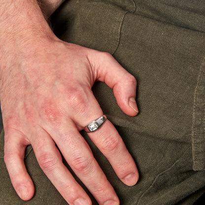 Model wearing 1.00ct Lab Grown Diamond Ring in 18K White Gold