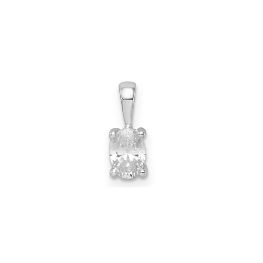0.50ct Lab Grown Diamond Pendant in 9K White Gold