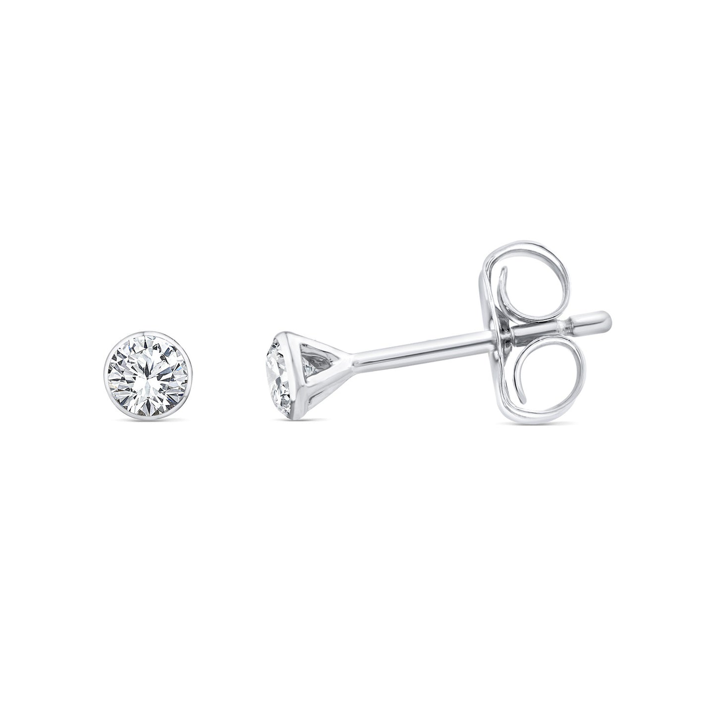 0.25ct Lab Grown Diamond Stud Earrings in 9K White Gold