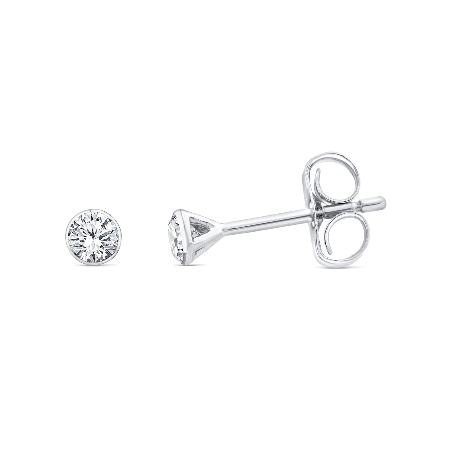0.25ct Lab Grown Diamond Stud Earrings in 9K White Gold
