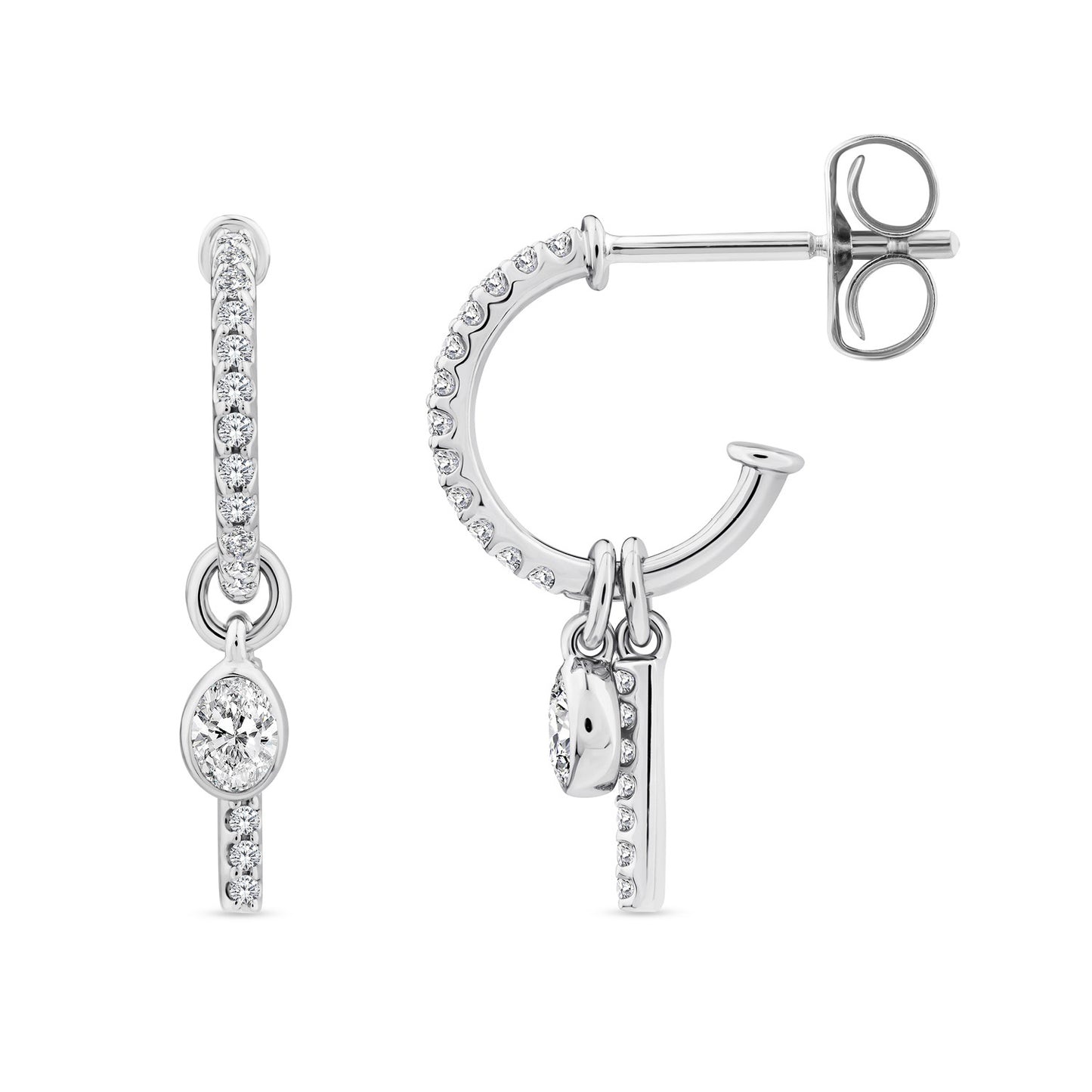 0.33ct Lab Grown Diamond Earrings in 9K White Gold